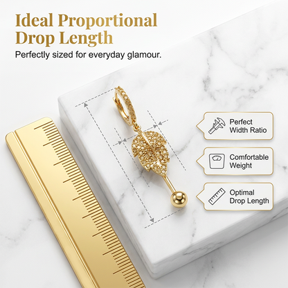📢📢35% OFF !! ⏰Full Diamond Maple Leaf Earrings
