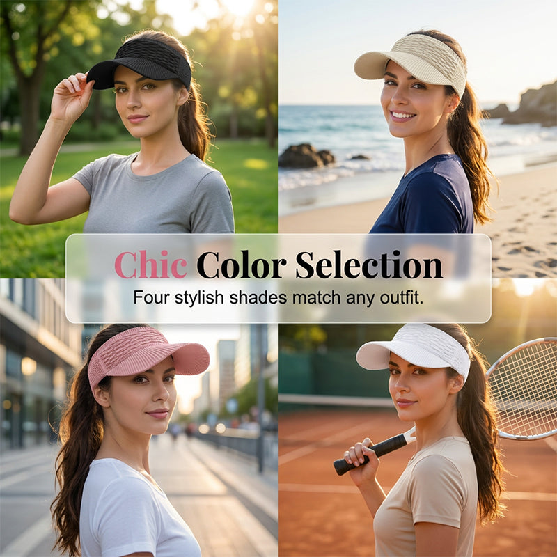 🕶️🌊🍹 LIMITED-TIME 40% OFF! Chic Knit Sun Visor Hat – Lightweight & Airy, Adds a Sporty Touch to Any Outfit – Ideal for Poolside Lounging, Beach Vacations or Outdoor Brunch 👙👗