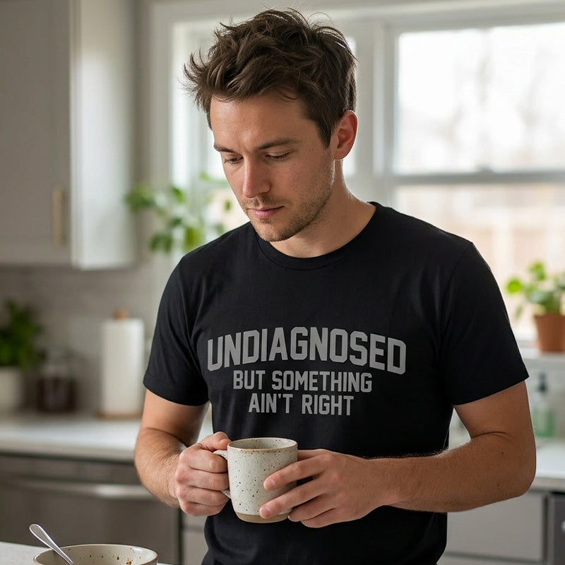 🎁2026 New Arrivals 40% OFF💥Funny "Undiagnosed" Slogan T-Shirt – Witty, Soft, Conversation Starter👕🎤