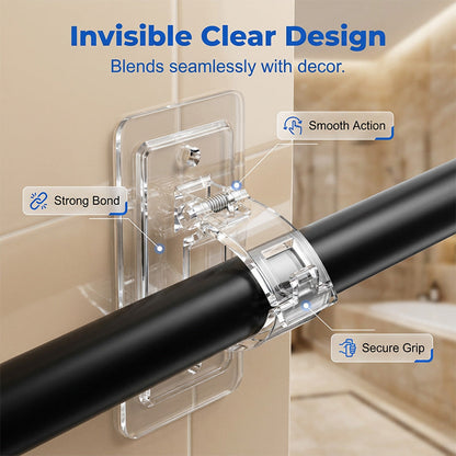 🔥Heavy-Duty Self-Adhesive Rod Support Brackets