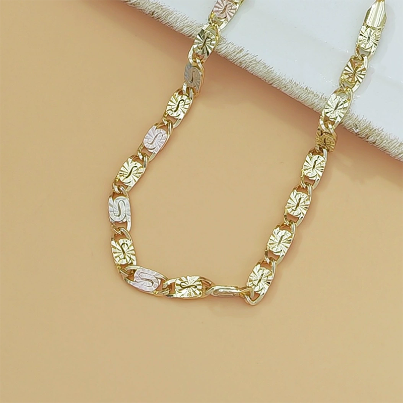 💎 LIMITED-TIME 30% OFF! ✨ Unisex Tri-Color Link Bracelet – Gold/Rose/Silver, Faceted Cut, Lobster Clasp 🖤