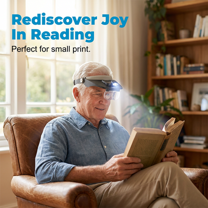 🔦40% OFF NOW! ⏰ LED Headband Magnifier with 4 Lenses – Adjustable focus & hands-free – Perfect for soldering, crafting or reading – bright light and comfortable fit 🔍