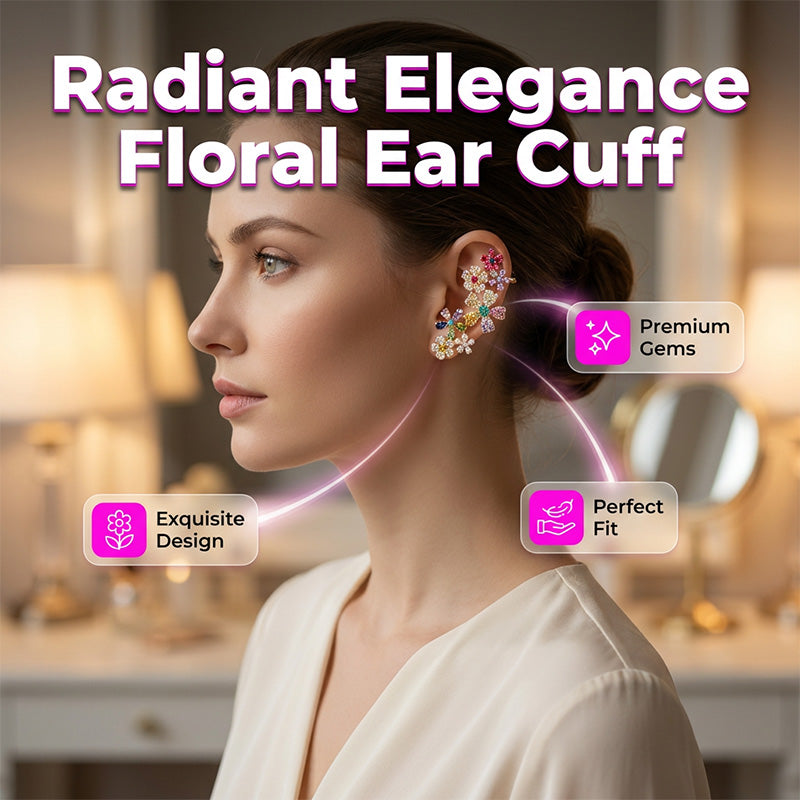 🌸 40% OFF NOW! 🌸Women's Vibrant Floral Crawler Earrings