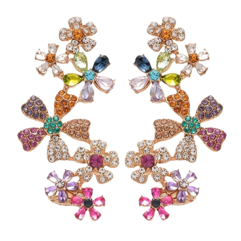 🌸 40% OFF NOW! 🌸Women's Vibrant Floral Crawler Earrings