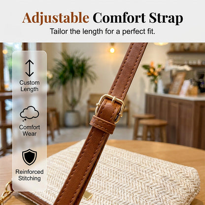 📢📢49% OFF !! ⏰Women's Woven Straw Shoulder Clutch Bag👜