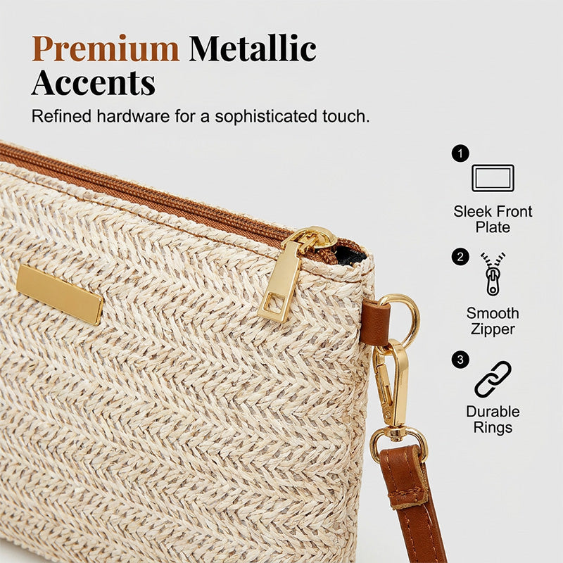 📢📢49% OFF !! ⏰Women's Woven Straw Shoulder Clutch Bag👜