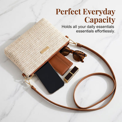 📢📢49% OFF !! ⏰Women's Woven Straw Shoulder Clutch Bag👜