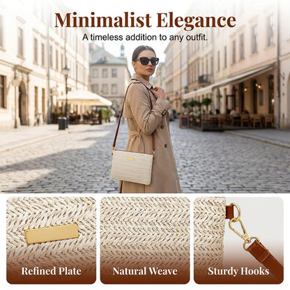 📢📢49% OFF !! ⏰Women's Woven Straw Shoulder Clutch Bag👜