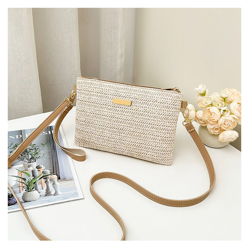 📢📢49% OFF !! ⏰Women's Woven Straw Shoulder Clutch Bag👜