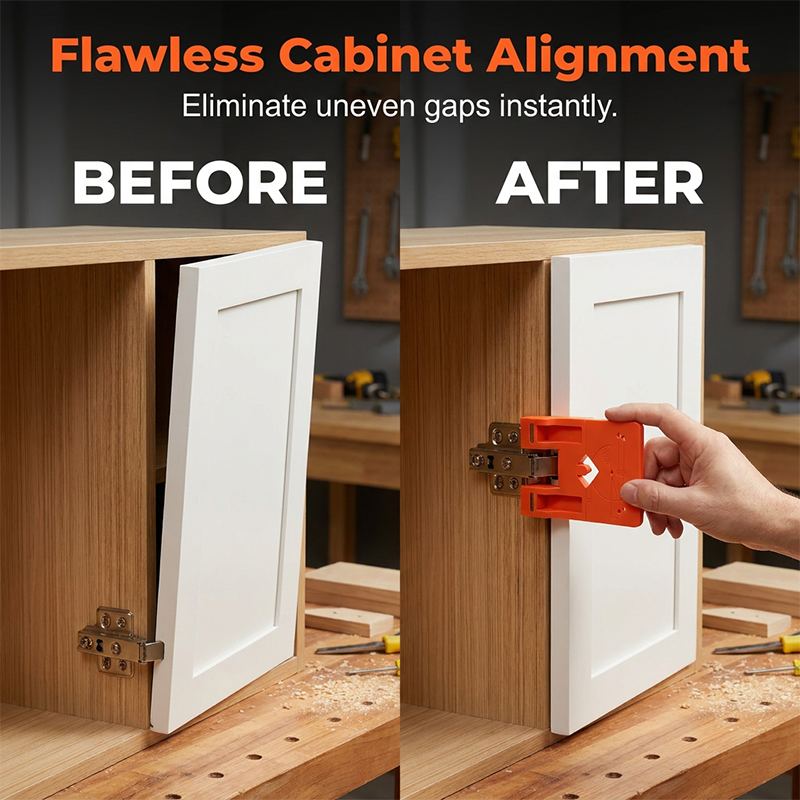 🔧 LIMITED-TIME 30% OFF! ✨ Cabinet Door Hinge Drilling Guide – Magnetic Clamp, Precise Alignment, 35mm 🪚