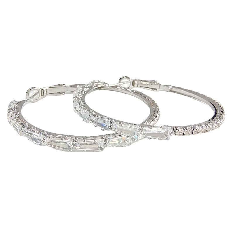 📢📢33% OFF !! ⏰Women's Sparkling Cubic Zirconia Hoop Earrings