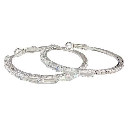 📢📢33% OFF !! ⏰Women's Sparkling Cubic Zirconia Hoop Earrings