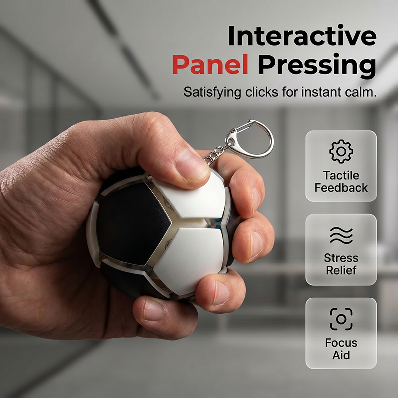 ⚽ Mini Football Fidget Keychain Stress Relief Toy