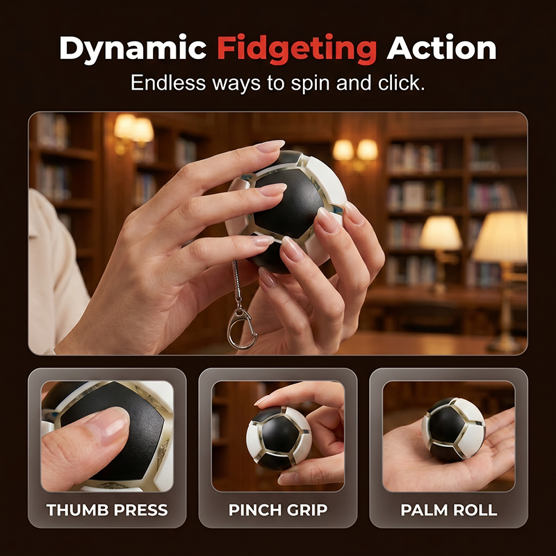 ⚽ Mini Football Fidget Keychain Stress Relief Toy