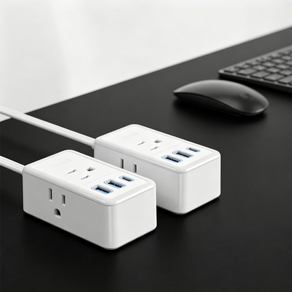 Dual Split Extension Power Strip