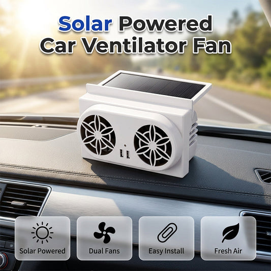 🚗 Solar Car Cooling Fan – Ventilation &amp; Fresher Air in the Car 🌿