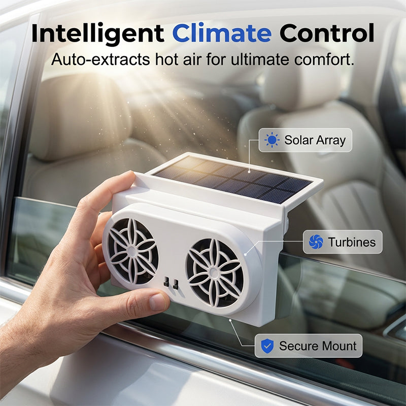 🚗 Solar Car Cooling Fan – Ventilation &amp; Fresher Air in the Car 🌿