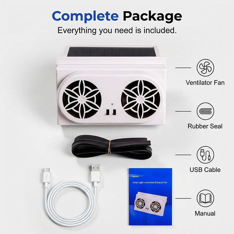 🚗 Solar Car Cooling Fan – Ventilation &amp; Fresher Air in the Car 🌿