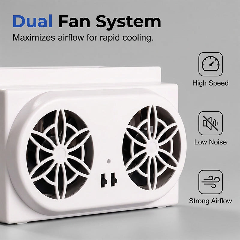 🚗 Solar Car Cooling Fan – Ventilation &amp; Fresher Air in the Car 🌿