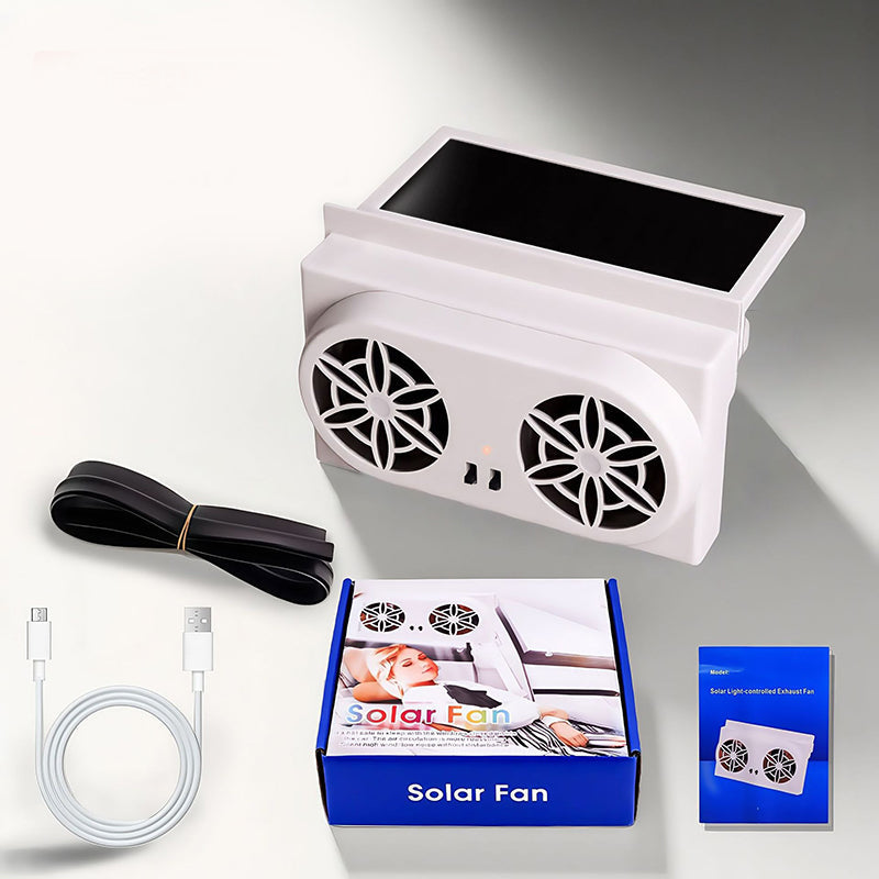 🚗 Solar Car Cooling Fan – Ventilation &amp; Fresher Air in the Car 🌿