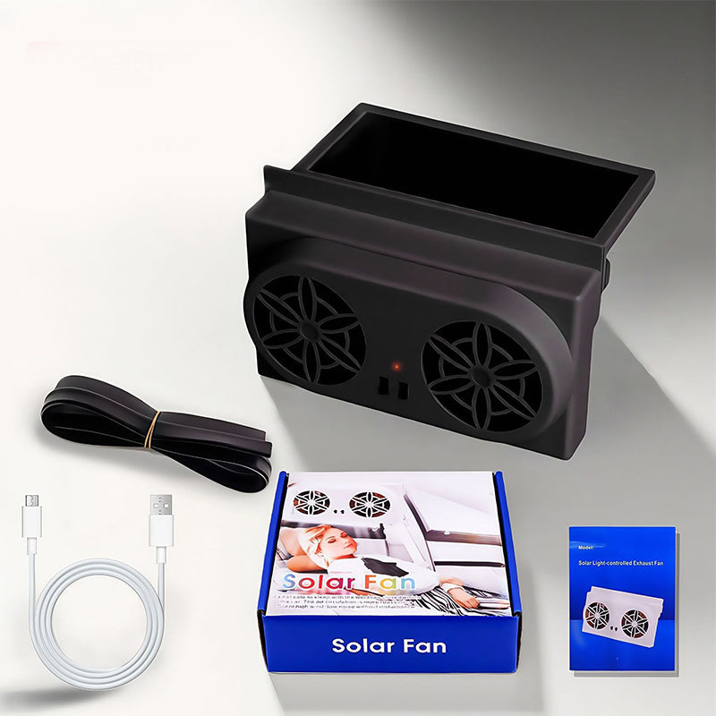 🚗 Solar Car Cooling Fan – Ventilation &amp; Fresher Air in the Car 🌿