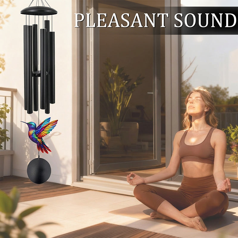 🎵 LIMITED-TIME 40% OFF! 💐 Vintage Metal Wind Chimes | Elegant Black Aluminium Garden Decor with Bird & Butterfly Accents for Patio & Porch🔔