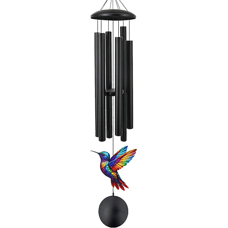 🎵 LIMITED-TIME 40% OFF! 💐 Vintage Metal Wind Chimes | Elegant Black Aluminium Garden Decor with Bird & Butterfly Accents for Patio & Porch🔔