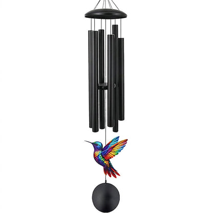 🎵 LIMITED-TIME 40% OFF! 💐 Vintage Metal Wind Chimes | Elegant Black Aluminium Garden Decor with Bird & Butterfly Accents for Patio & Porch🔔