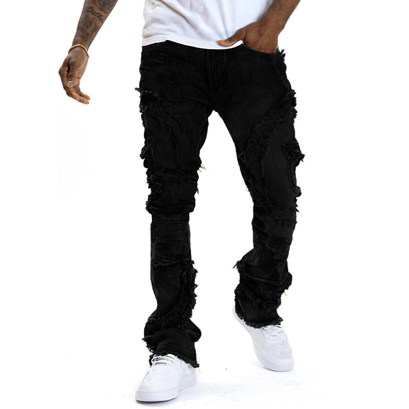 📢📢40% OFF !! ⏰Men's Deconstructed Frayed Flare Jeans