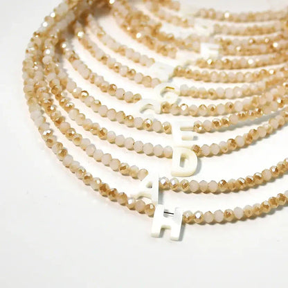 📢📢40% OFF !! ⏰Romantic Initial Beaded Choker Necklace