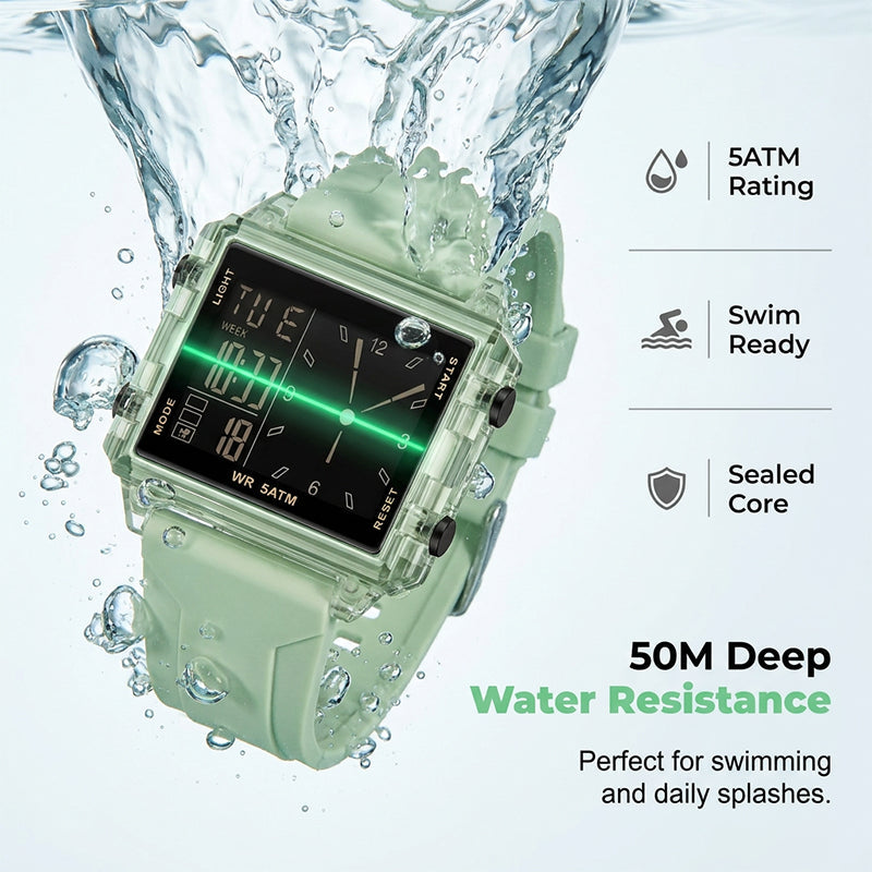 📢📢40% OFF !! ⏰Waterproof Transparent Digital Watch