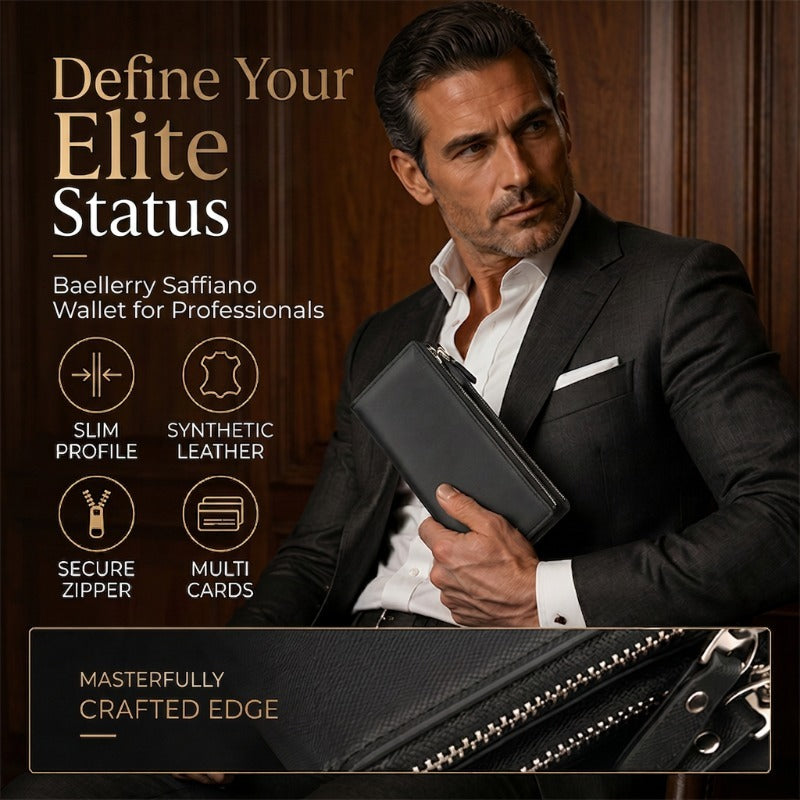 👝 LIMITED-TIME 50% OFF! 💥 Slim Long Wallet for Men – Thin Profile, RFID Optional, Premium Leather ✨