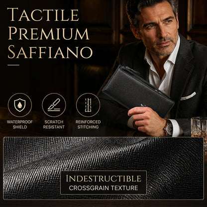 👝 LIMITED-TIME 50% OFF! 💥 Slim Long Wallet for Men – Thin Profile, RFID Optional, Premium Leather ✨