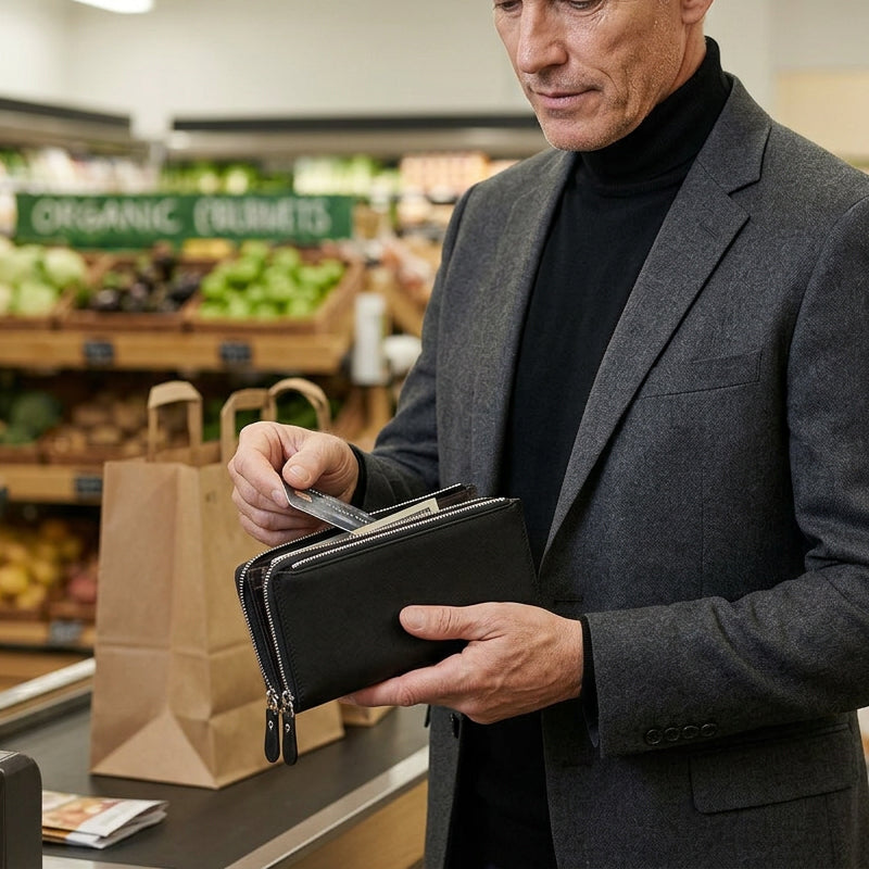 👝 LIMITED-TIME 50% OFF! 💥 Slim Long Wallet for Men – Thin Profile, RFID Optional, Premium Leather ✨