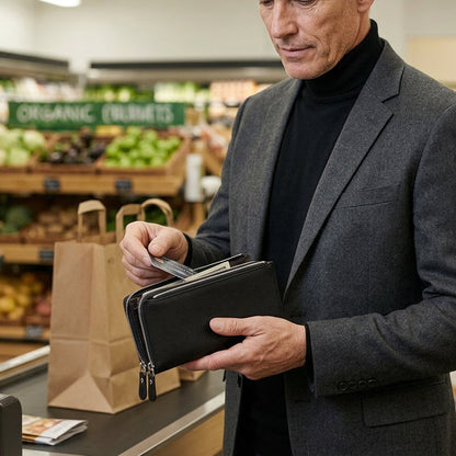 👝 LIMITED-TIME 50% OFF! 💥 Slim Long Wallet for Men – Thin Profile, RFID Optional, Premium Leather ✨
