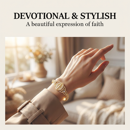📢📢40% OFF !! ⏰Elegant Hollow Flower Virgin Mary Bracelet