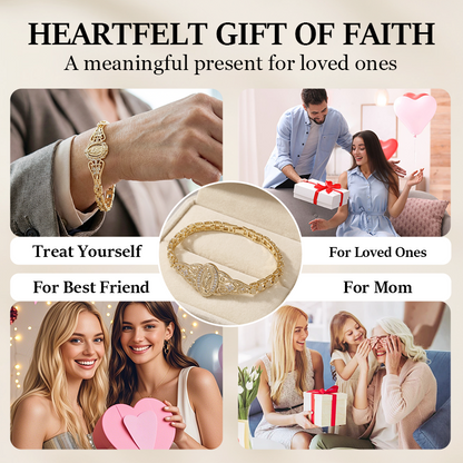 📢📢40% OFF !! ⏰Elegant Hollow Flower Virgin Mary Bracelet