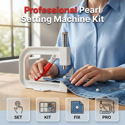 🔥New Arrival 40% OFF! ☀️ DIY Manual Pearl Setting Machine with Pearl and Rivet Kit DIYers & Jewelry Designers. Make Unique Pieces At Home! 🔩💎