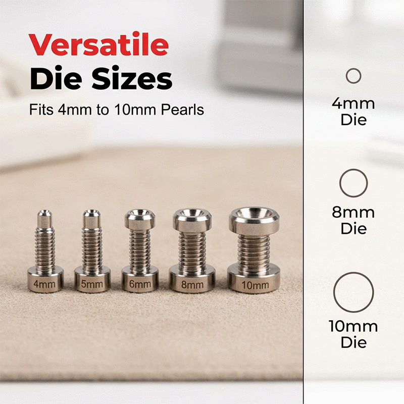 🔥New Arrival 40% OFF! ☀️ DIY Manual Pearl Setting Machine with Pearl and Rivet Kit DIYers & Jewelry Designers. Make Unique Pieces At Home! 🔩💎