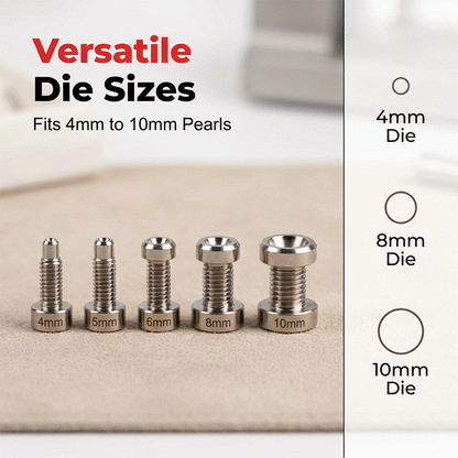 🔥New Arrival 40% OFF! ☀️ DIY Manual Pearl Setting Machine with Pearl and Rivet Kit DIYers & Jewelry Designers. Make Unique Pieces At Home! 🔩💎