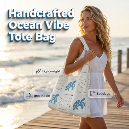 🏆LAST DAY SALE 40% OFF🔥Turtle Pattern Crochet Tote Bag