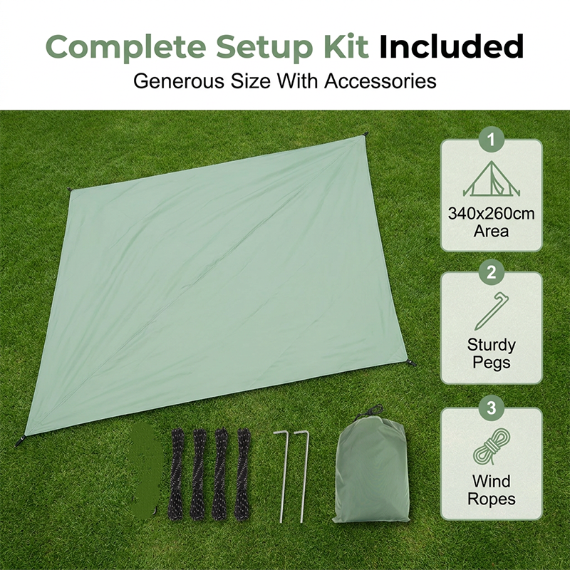 📢📢49% OFF !! ⏰Portable Diamond-Shaped Camping Tarp Sun Shelter