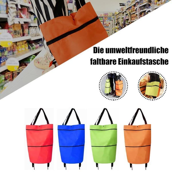 📢📢49% OFF !! ⏰2-in-1 Foldable Shopping Cart
