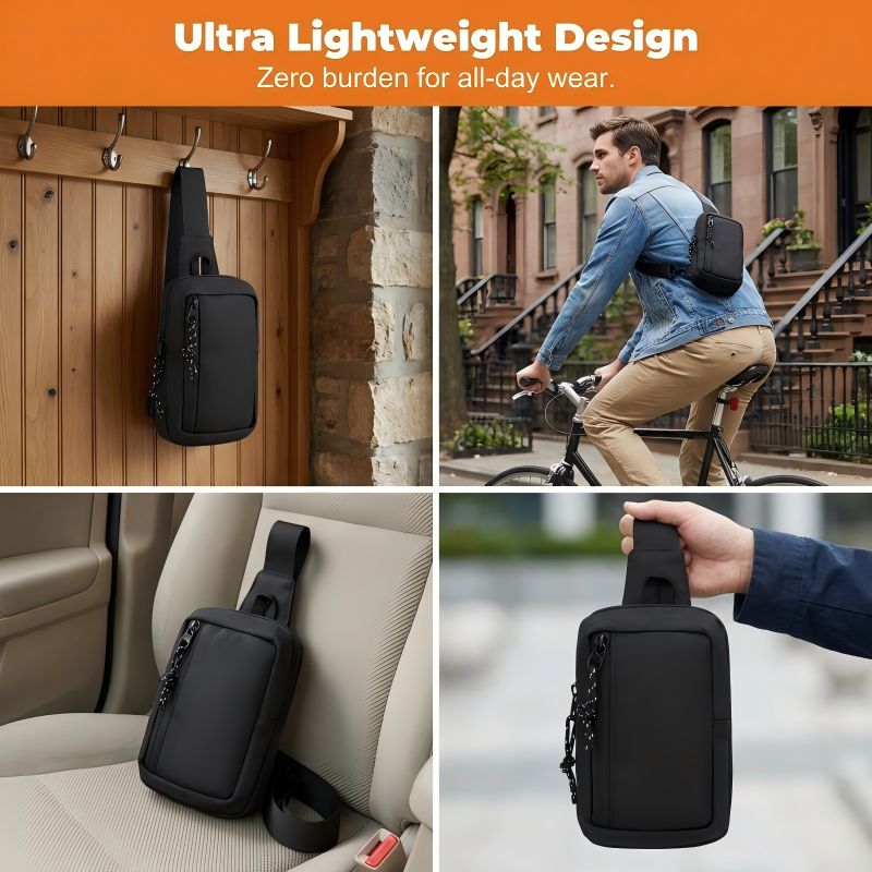 🎒 LIMITED-TIME 40% OFF! 💥 Urban Commuter Sling Bag for Men – Minimalist, Water-Resistant, Lightweight ✨