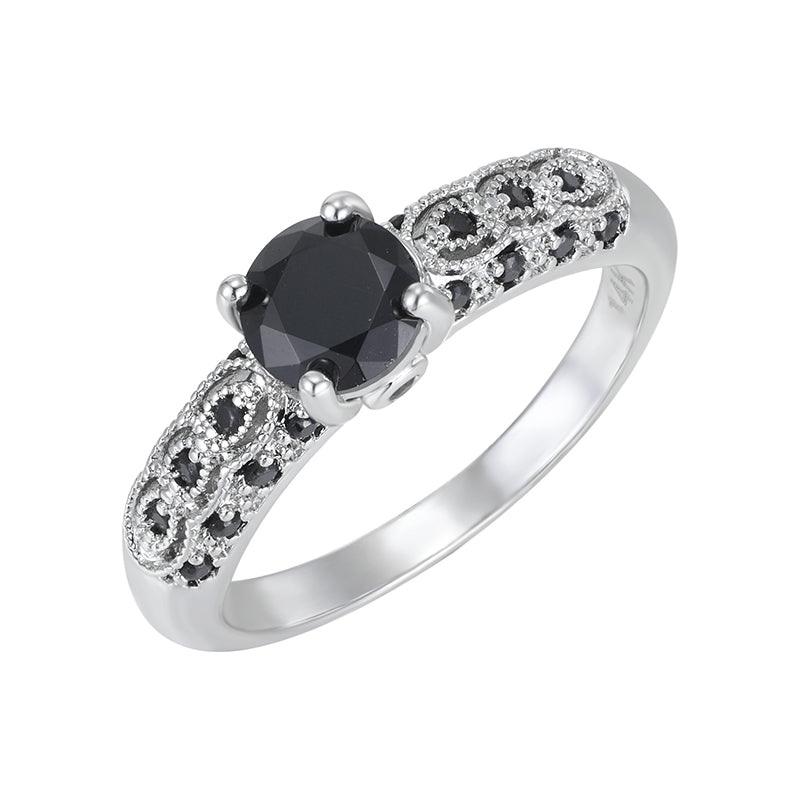 📢📢40% OFF !! ⏰Women's Vintage Black Zircon Ring