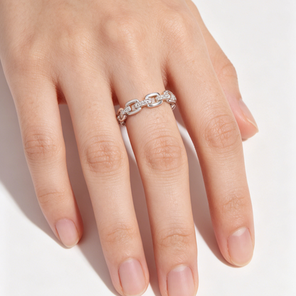 🎁New Arrival 40% OFF💥Interlocking Chain Link Eternity Ring