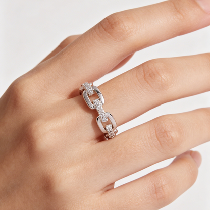 🎁New Arrival 40% OFF💥Interlocking Chain Link Eternity Ring