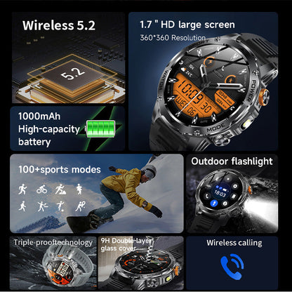 🏆LAST DAY SPECIAL OFFER⚡1000mAh Battery Smart Bluetoot Sports Watch