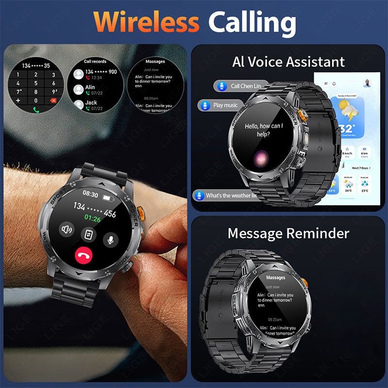 🏆LAST DAY SPECIAL OFFER⚡1000mAh Battery Smart Bluetoot Sports Watch