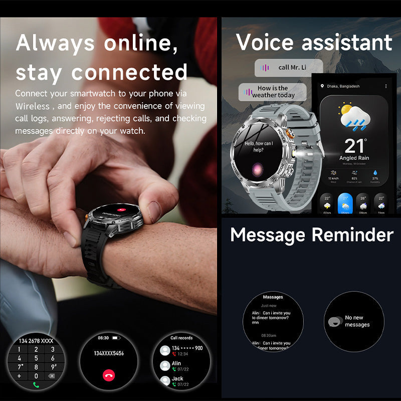 🏆LAST DAY SPECIAL OFFER⚡1000mAh Battery Smart Bluetoot Sports Watch